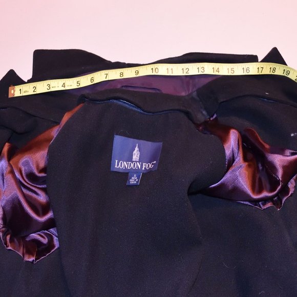 London Fog Womens Plum Coat Zippered Liner Size S Regular Raincoat Jacket Purple - Picture 4 of 13